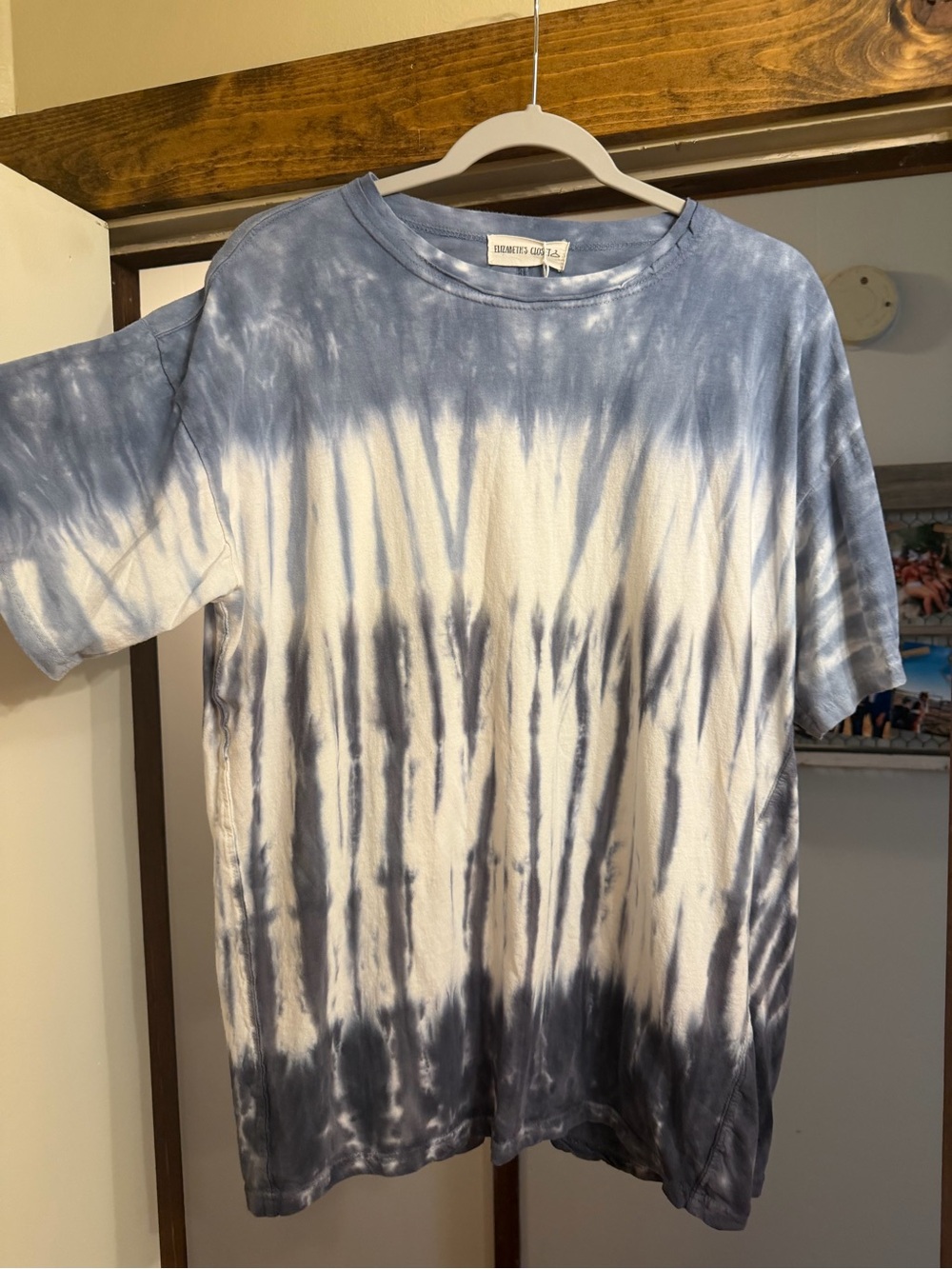 Sundry Indigo & White Tie-Dye Crewneck Tee